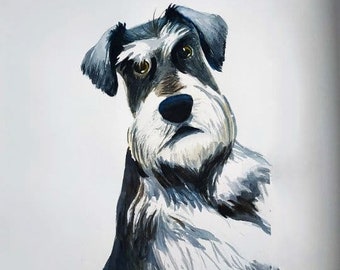 Dog memorial, Gift for dog lovers, Digital pet portrait, Dog drawing from photo, Custom dog portrait Mother in law gift, Digital file
