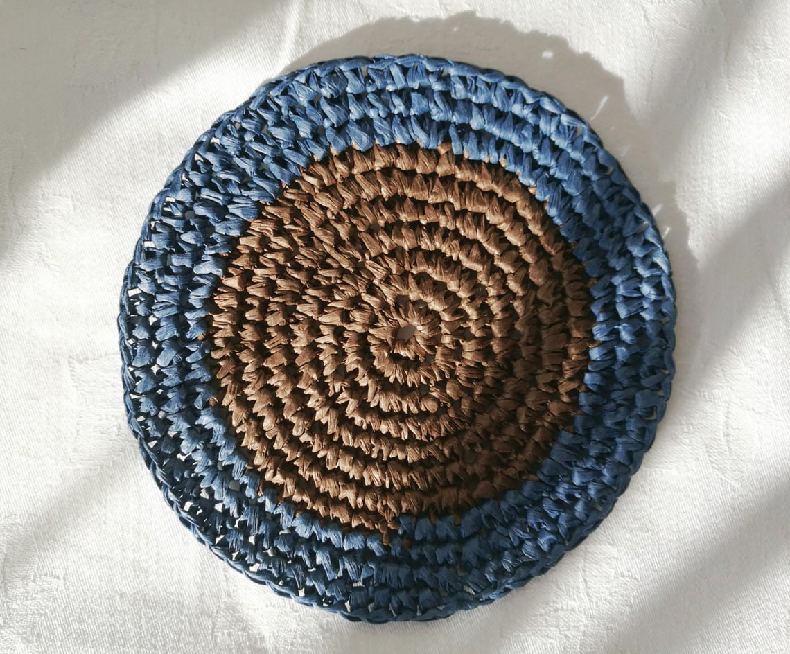 Brown and Blue Natural Placemats Sustainable Placemats Etsy