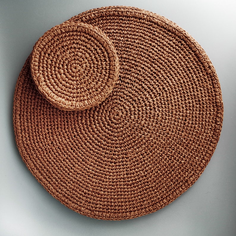 Brown Natural Placemats Boho Placemats Sustainable Etsy