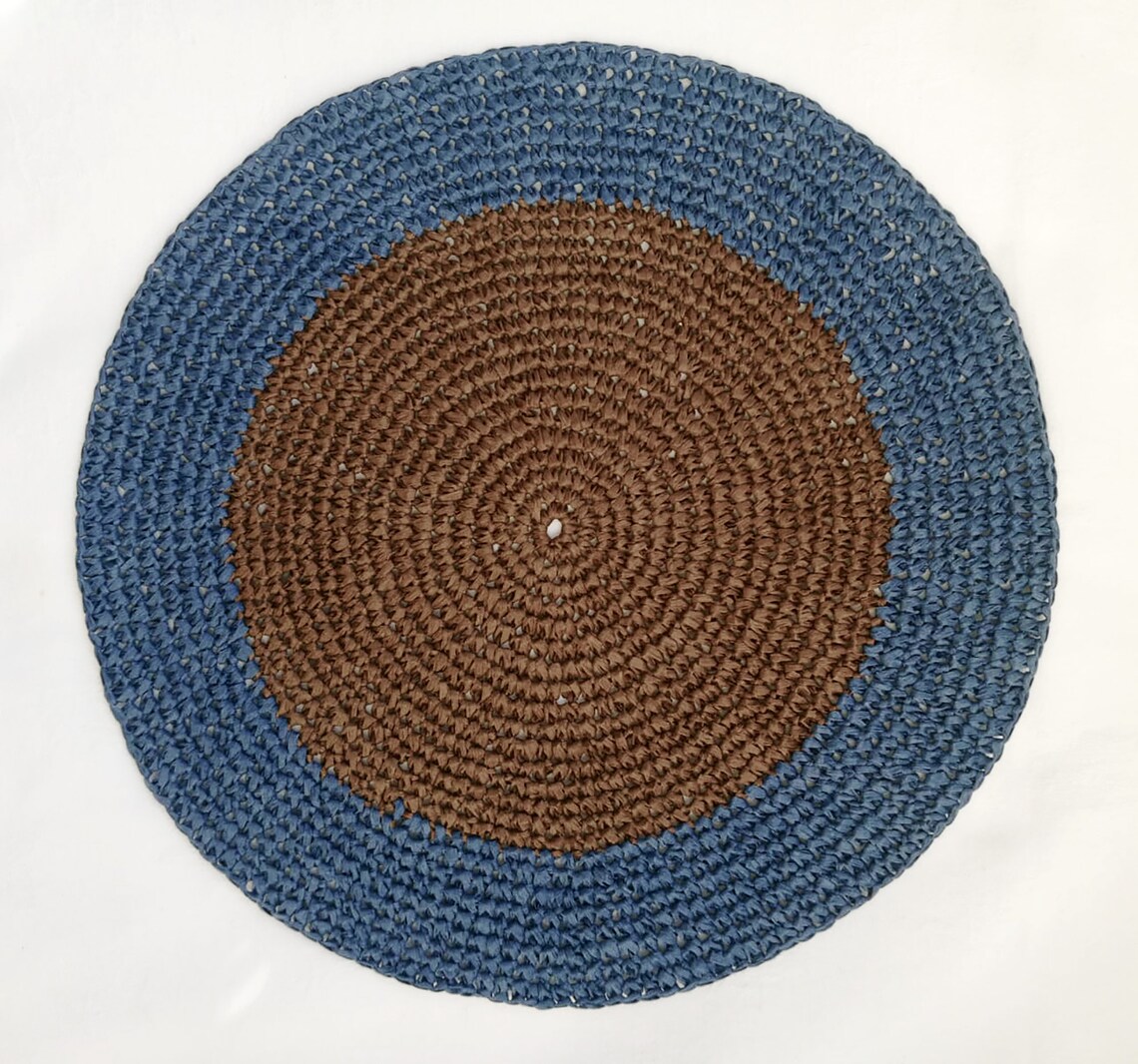 Brown and Blue Natural Placemats Sustainable Placemats Etsy