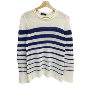 Vintage Saint James Stripe Lace Knitwear Women Lace Stripes