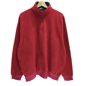 Vintage Polo Ralph Lauren Small Pony Pullover Jumper Sweatshirt Sweater Fleece Half Zip