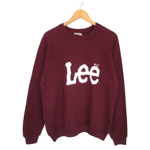 Vintage 90s Lee Spellout Pullover Jumper Sweatshirt Size L