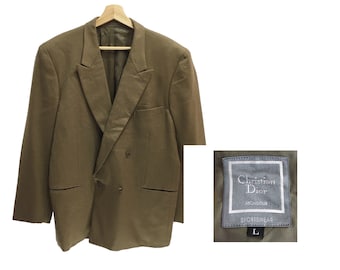 CAVAREE Rare Vintage 80s Christian Dior Blazer Jacket Black