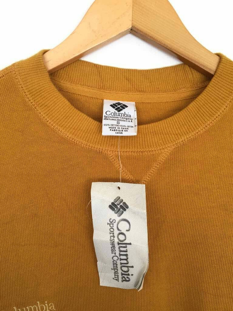 Sweat-shirt Columbia Vintage Taille XXL - Logo Brodé, Couleur Sable