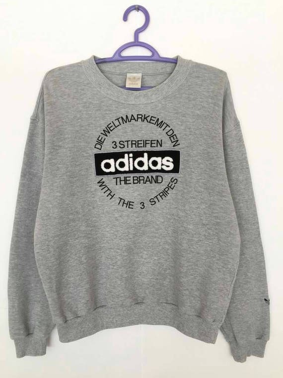 Rare Vintage 90s Adidas Trefoil Small Logo Spellout Etsy