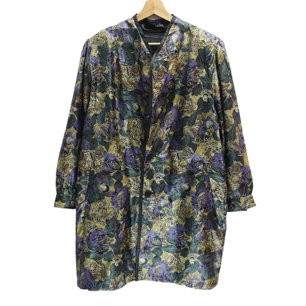 Vintage Abstract Allover Fullprint Coat Jacket Nice Design