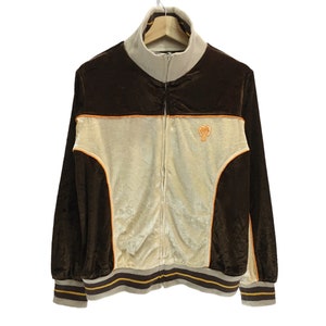 Vintage 90s Sukajan Japanese Pullover Jumper Sweater Jacket Velvet