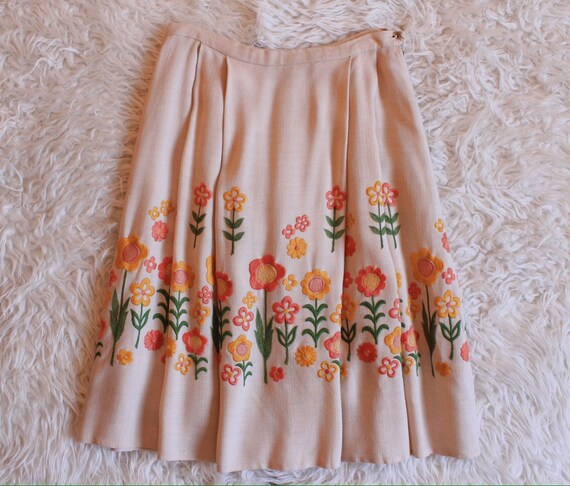 1960s skirt - circle skirt - handmade skirt - skir