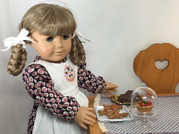 Gingerbread Dress with Santa Hat made for 18/" American Girl Doll Clothes