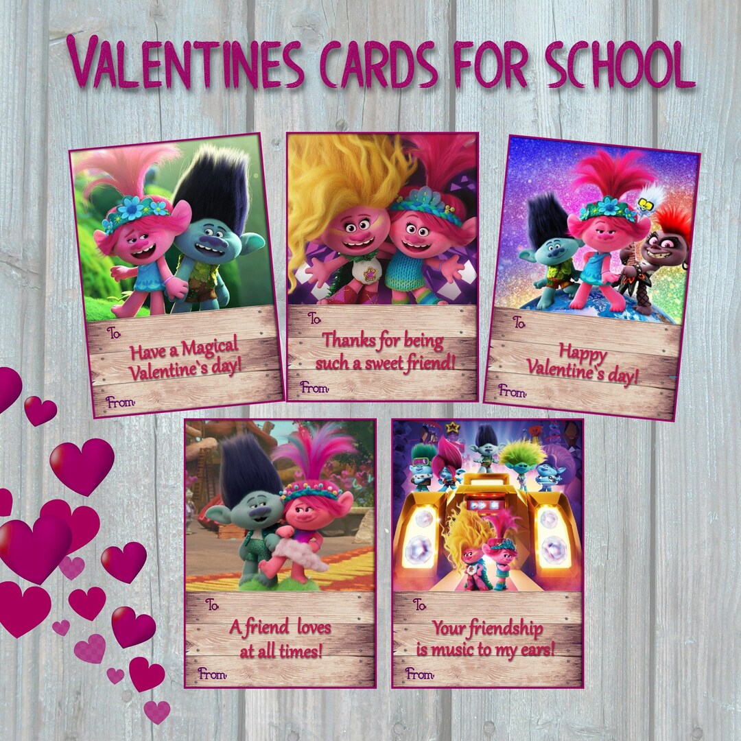Trazzo Valentinstagskarten Für Kinder – 30 Bunte Karten Zum Beschriften & Verschenken
