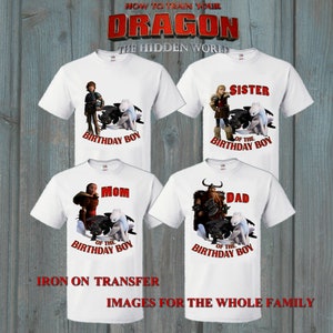 How to train your dragon Birthday Iron on images, Toothless Transfer Images for the whole family