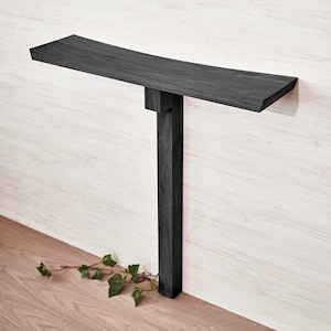 Consola de recibidor de diseño en madera maciza de roble o nogal macizo