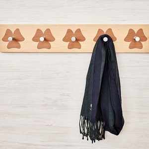PERCHERO DE MADERA, Perchero de montaje en pared, Perchero de baño, Perchero rústico, Perchero de madera, Perchero  pared,