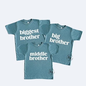 Big Brother Shirt, Biggest Brother Shirt, Middle Brother Shirt, Matching Brother Shirts, New Brother Gift