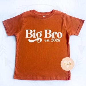 Big Bro Est 2026 T-Shirt, Retro Big Brother Shirt, Brother Announcement Shirt, Sibling Announcement, Baby Announcement, Gift for Brother