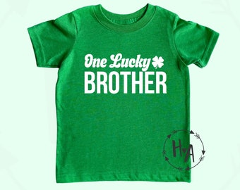 One Lucky Brother TShirt,Big Brother St. Patricks Day Shirt,St. Pattys Day Toddler Shirt,Toddler Boys Shirt,Brother TShirt,New Brother Gift