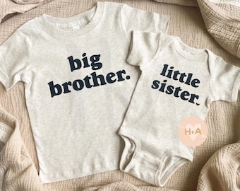 Matching Sibling Shirts: Big Sister Shirt, Big Brother T-Shirt, Baby Announcement