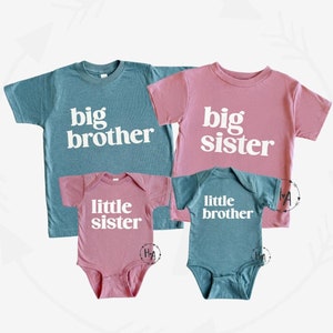 Big Brother Big Sister Shirts, Sibling Shirts, Big Brother Little Sister, Big Sister Little Brother, Sibling Announcement, New Sibling Gift