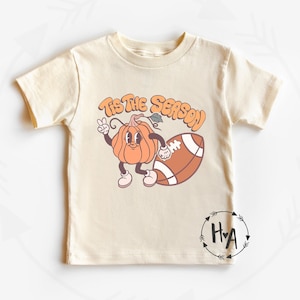 Kids Football Shirt•Retro Fall Shirt•Tis the Season Pumpkin and Football TShirt•Toddler Football Tee Shirt•Cute Football Tee•Football Season