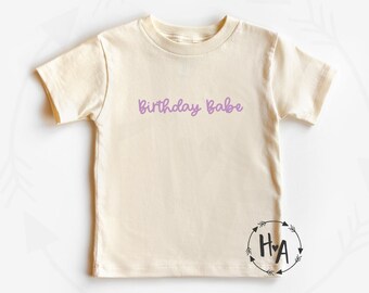 Chemise anniversaire bébé, chemise anniversaire filles, chemise anniversaire tout-petits et jeunes, chemise anniversaire police cursive pour filles
