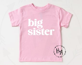 Big Sister Shirt, Big Sister Announcement Shirt, Toddler Sister T-Shirt, Gift for Big Sister