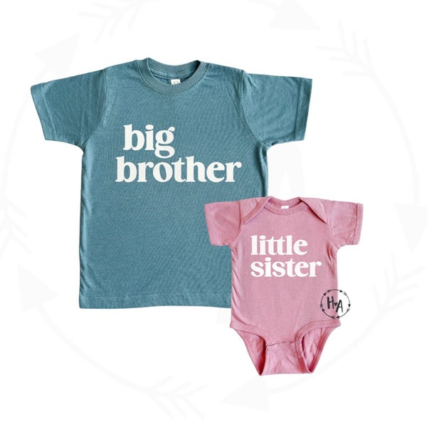 Big Brother Little Sister Shirts, Big Brother Shirt, Little Sister Bodysuit, Big Brother Announcement, Baby Sister Announcement, Gift