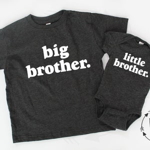 Big Brother Shirt, Little Brother Bodysuit, Matching Brother Tees, New Brother Gift