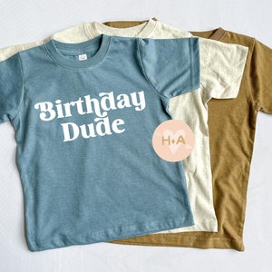 Boys Birthday Shirt, Birthday Dude Toddler Shirt, Minimalist Boys Birthday T-Shirt, Birthday Shirt for Boys