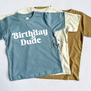 Boys Birthday Shirt, Birthday Dude Toddler Shirt, Minimalist Boys Birthday T-Shirt, Birthday Shirt for Boys