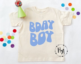 BDay Boy/Boys Retro Birthday Shirt/Groovy Boys Birthday Shirt/Half Birthday/First Birthday/Second Birthday/Third Birthday/Baby/Toddler/Youth