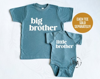 Big Middle Little Brother Shirts, Matching Brother Shirts, Big Brother Announcement, New Brother Gift