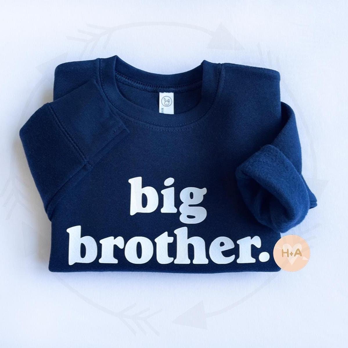 Big Brother Outfit Toddler Boys Big Bro Colorful Letter Long Sleeve...