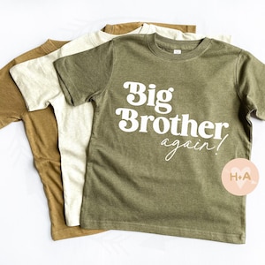 Kids Big Brother Again Shirt, Big Brother Announcement, New Brother Gift, Big Brother T-Shirt, Third Baby Announcement