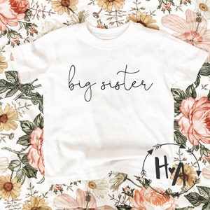 Big Sister Shirt / Promoted to Big Sister Shirt / Big Sister Announcement / Baby Announcement / Big Sis Shirt/Girls/Reveal / Expecting /