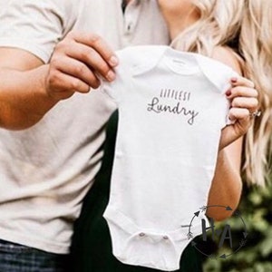 Custom Baby Announcement Onesie®/Bodysuit/Personalized Pregnancy Announcement Onesie®/Going Home Outfit/Baby Boy/Baby Girl/Newborn Gift image 2