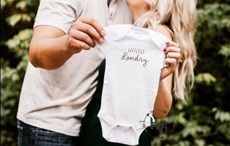 Custom Baby Announcement Onesie®/Bodysuit/Personalized Pregnancy Announcement Onesie®/Going Home Outfit/Baby Boy/Baby Girl/Newborn Gift image 2