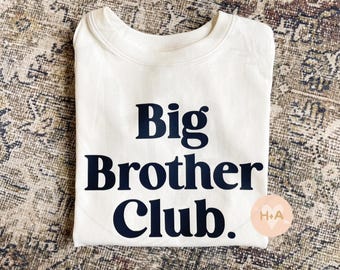 Big Brother Club Shirt, Big Brother T-Shirt, Pregnancy Announcement, Baby Announcement, New Brother Gift, Toddler Brother Shirt