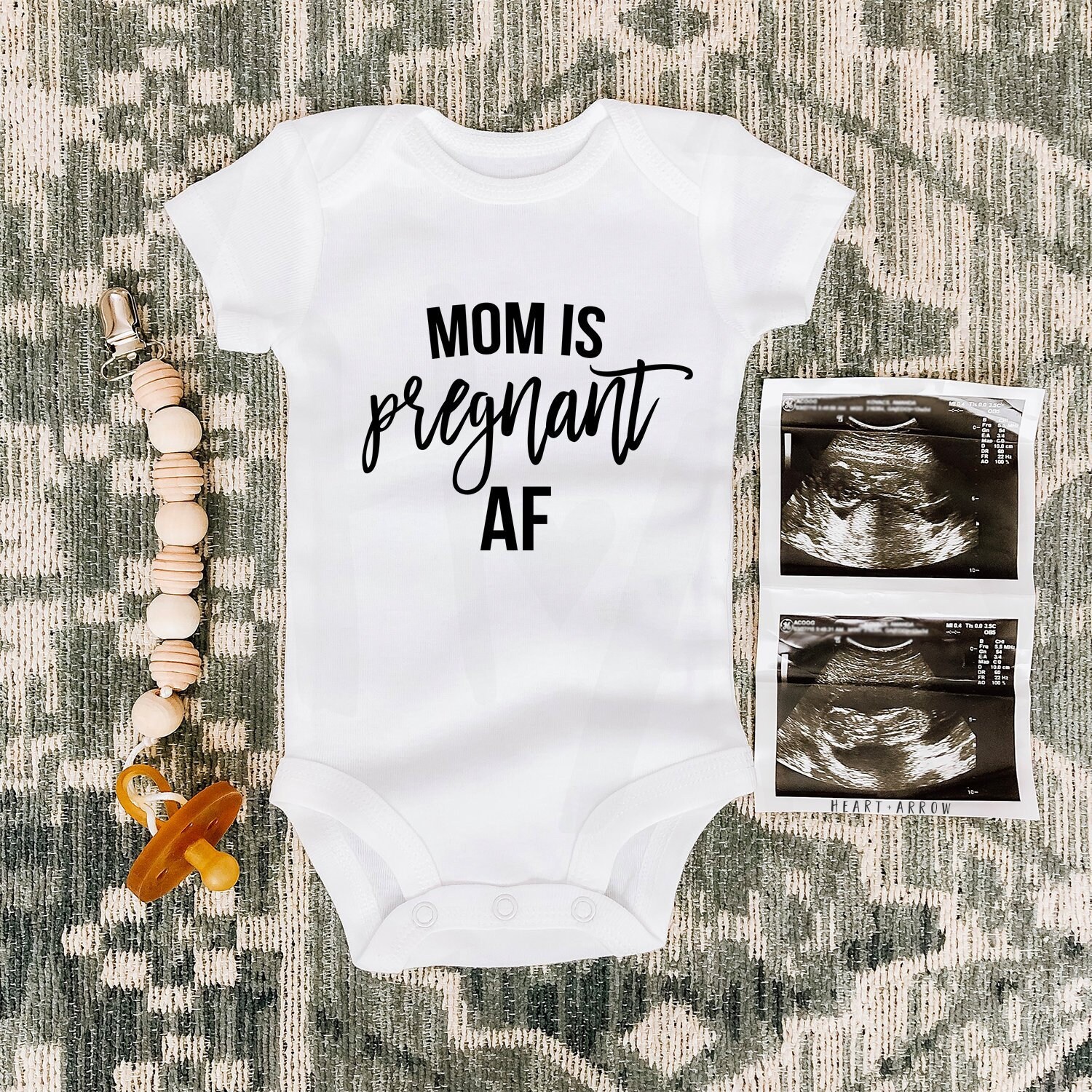thumbnail interactive-video image 1 of Funny Feelin' Cute Baby Romper - Unisex Bodysuit, Cotton Blend, Snap Closure 1 of 4