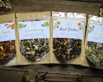 Sample Sets | 4 Pack | 8 Pack | Organic Loose Leaf Tea | Mix & Match