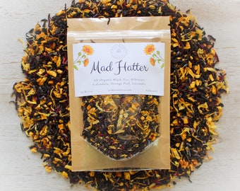 Mad Hatter | Organic Loose Leaf Tea | Black Tea & Hibiscus | Naturally Caffeinated