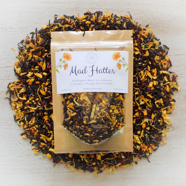 Mad Hatter | Organic Loose Leaf Tea | Black Tea & Hibiscus | Naturally Caffeinated