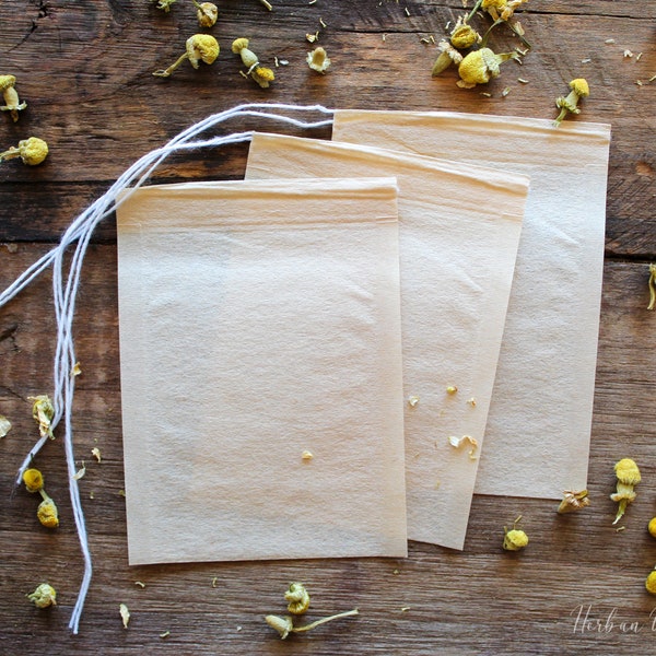 Tea Filters | Disposable Tea Bags | 100% Natural & Compostable | 50 or 100 Count