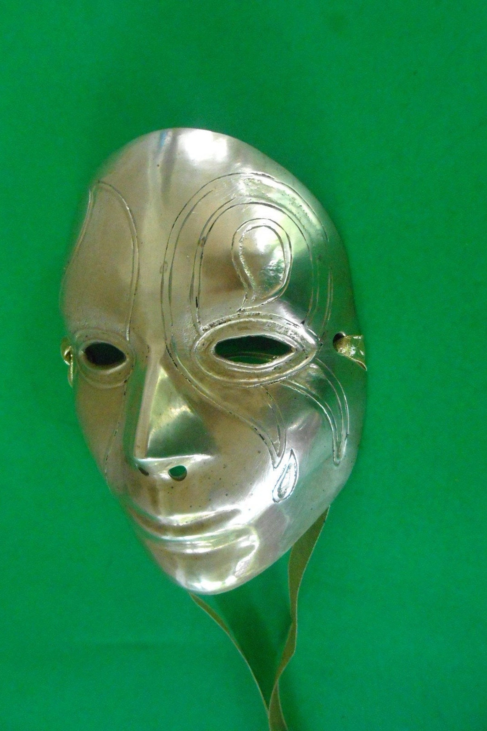 Brass Face Mask Brass Art Wall Hanging Decorshand Made Girl Etsy