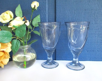 Copas vintage Noritake Sweet Swirl azul claro, fabricadas en Japón
