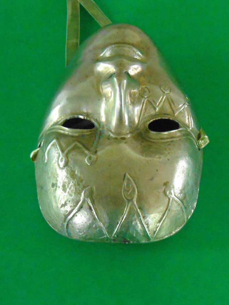 Brass Face Mask Brass Art Wall Hanging Decorshand Made Girl Etsy