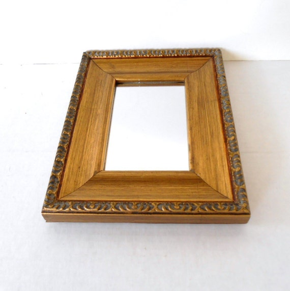 Vintage Wall Hanging Mirrorgold Rectangle Mirror In Thick Vintage Wall Hanging Mirrorgold