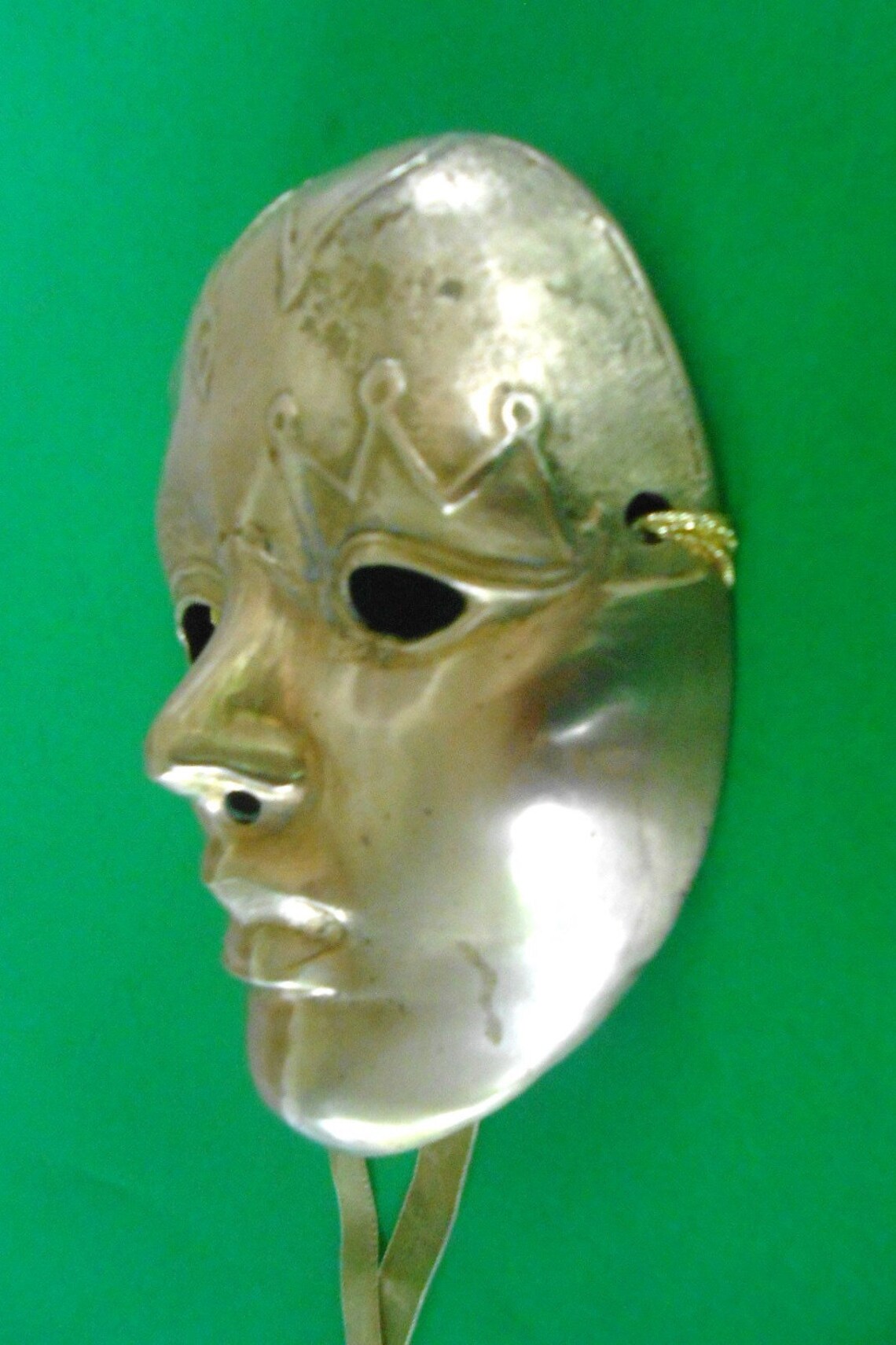 Brass Face Mask Brass Art Wall Hanging Decorshand Made Girl Etsy