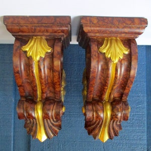 Vintage 8"T curtain rod brackets, scarf holders,2 drapery brackets, Shelf Brackets, Window Decor