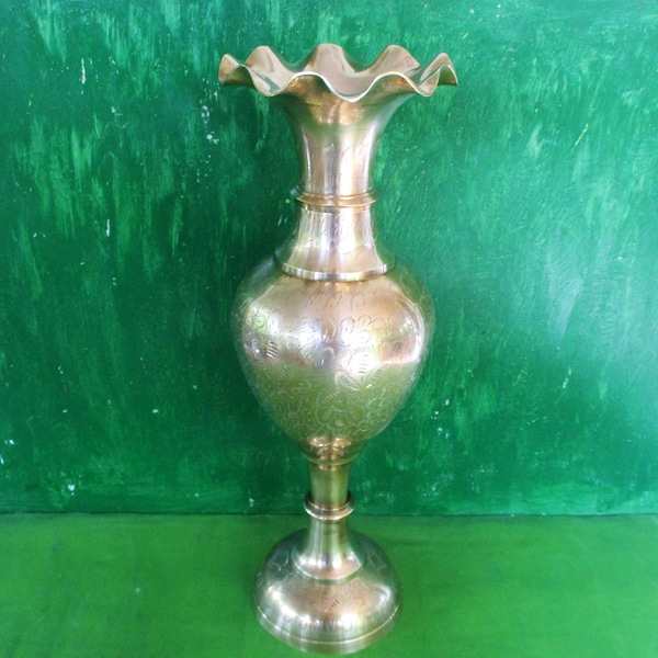 Large Brass Vase Etsy